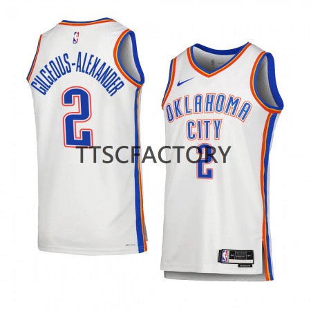 Maillot Basket Oklahoma City Thunder Shai Gilgeous-Alexander 2 Nike 2022-23 Association Edition Blanc Swingman - Homme